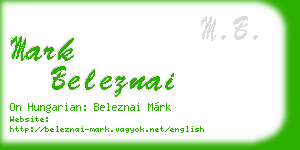 mark beleznai business card
