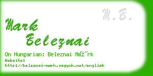 mark beleznai business card